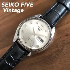 【SEIKO】セイコーファイブ　ビンテージ　自動巻　シルバーのサムネイル