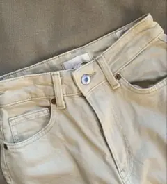 H&M ベージュ ストレートデニム パンツ EUR32