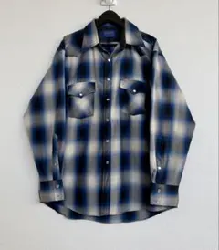 超スペシャル 90s ペンドルトン オンブレ チェック シャツ L ブルー 青