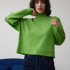 AZUL BY MOUSSY / ハイネックアソートカラーニットプルオーバー