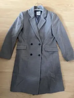 KOE グレー ダブルブレスト チェスターコート S