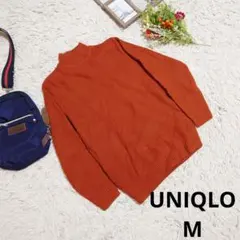 【OLD UNIQLO】ニット/セーター(M)ウッドレッド/ハイネック