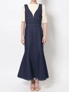 ビスチェマーメイドデニムワンピース