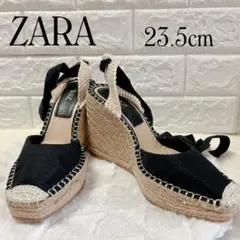 【ZARA】ザラ◆ エスパドリーユ//ウェッジサンダル//23.5//夏サンダル