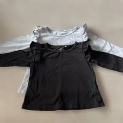 肩フリルTシャツ2枚セット 80・90
