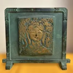 古美術薬師寺観音薬師寺観音菩薩仏面銅製 オブジ エ 骨董レトロ - メルカリ