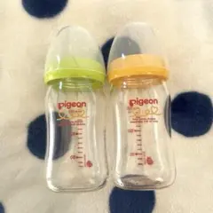Pigeon♡母乳実感♡哺乳瓶♡160ml♡2本セット♡♡緑♡オレンジ