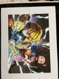 鬼滅の刃 特典A4の額縁  プレステ3NARUTO疾風伝！