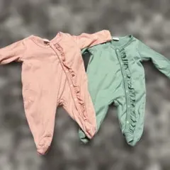 ベビー キッズ ロンパース 色違い2点 50〜60cm