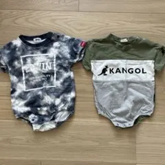 ベビー　半袖ロンパース　男の子　２枚セット　EDWIN KANGOL 70センチ