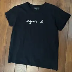 日本　アニエスベー　agnes b Tシャツ　トップス　黒　L ロゴTシャツのサムネイル