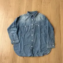 長袖デニムシャツ　コットン100% Mサイズ