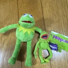 タグ付き　カーミット ぬいぐるみ キーホルダー　2個