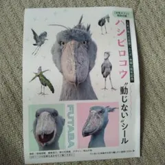 ハシビロコウ 動じないシール 女性セブン特別付録ふたば掛川花鳥園10周年記念