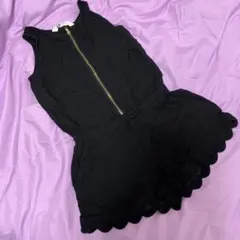 【ワンコイン値下げ】H&M ブラックノースリキュロットワンピ134