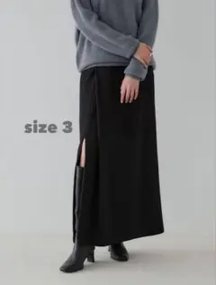 未使用】crewre ラップレイヤードIラインスカートブラック サイズ2