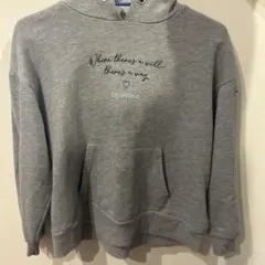 lovetoxic フード付きグレー パーカー