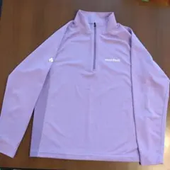 mont-bell クールロングスリーブ 長袖 ラベンダー キッズ150