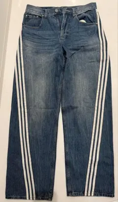 adidas 3本ラインデニムパンツ 36 - メルカリ