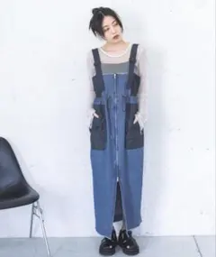 デニム サロペット