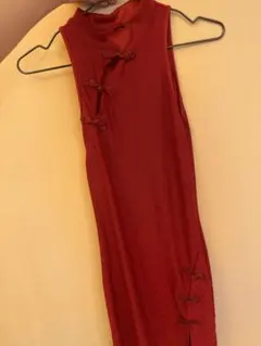 チャイナ服　美品　ミニドレス　ミニワンピース　中華　赤ドレス　赤ワンピース　海外