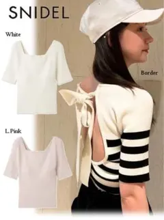 ◇SNIDEL◇バックオープンニットプルオーバー