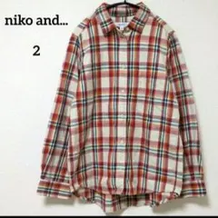 8−8【ニコアンド】◎美品◎　綿100%　チェック柄シャツ