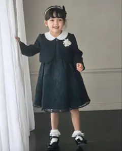 極美品♡エニィファム 女の子 ボレロ ワンピース 刺繍 レース リボン 110