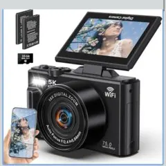2026年最新7500万画素5K録画デジタルカメラWi-Fi機能定価16800円のサムネイル