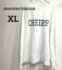 GRAYSON/THREADS 【XL】トレーナー スウェット ロゴ ホワイト