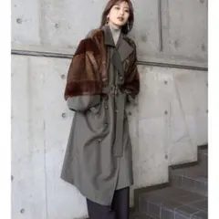 完売！！半額以下ロングダブルトレンチコートほぼ新品