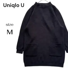Uniqlo U メリノブレンド チュニック ニット ワンピース ブラック M