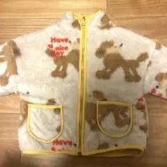 リバーシブル　モコモコブルゾン　イエロー95サイズ