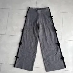 ZARA kids グレー ニットロングパンツ 6-7歳120cmザラ　リボン