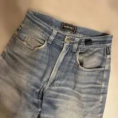 90s VERSACE テーパードデニム フェード 鬼ヒゲ ビンテージのサムネイル