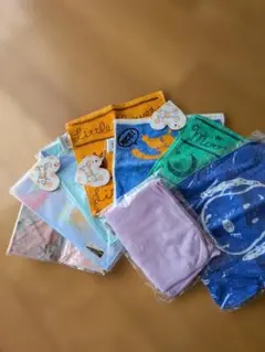 ハンカチセット 多色 デザイン８点セット