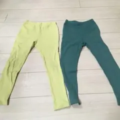 キッズレギンス2点セット（ライムグリーン・ターコイズ）