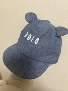 POLO くま耳付きデニムキャップ