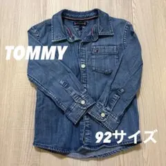 【ほぼ未使用品】Tommy Hilfigerデニムシャツ 長袖　92サイズ