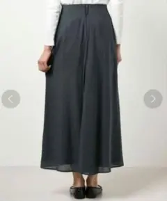 ミラオーウェン ナローフレアスカート チャコールグレー サイズ0のサムネイル
