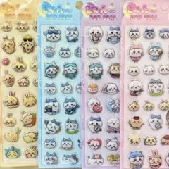 4枚セット ちいかわ ぷくぷくシール 立体シール ハチワレ うさぎ