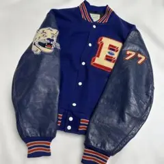 ROCK CREEK ATHLETICS USA製 スタジャン レザー L ROCK CREEK ATHLETICS（ロッククリーク） レザー切替ウール