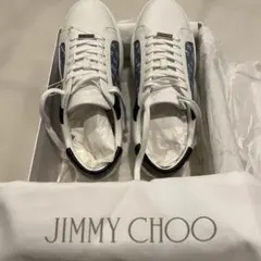 JIMMY CHOO ホワイト ネイビー スニーカー
