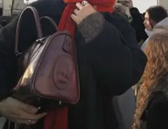 カルティエミニボストンバック　ワインレッド