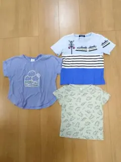 キッズ 半袖 Tシャツ 95〜100cm 3枚セット まとめ売り 男の子 恐竜