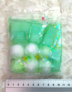 ストレス袋　メロンソーダ　白玉ナタデココ入り　No.１８