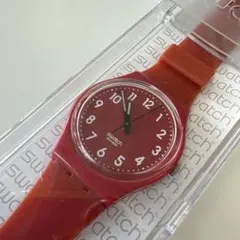 スウォッチ　SWATCH 赤　レッド　昭和レトロ　動作品のサムネイル