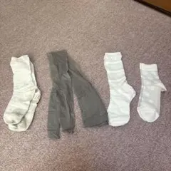 ホワイト・グレー・ドット柄ソックスセット ストッキング まとめ売り