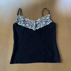 モルガン　レーストリム キャミソール ブラックのサムネイル
