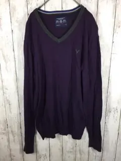 American Eagle　ニット　USA古着＊紫　Lサイズ　I-5-2